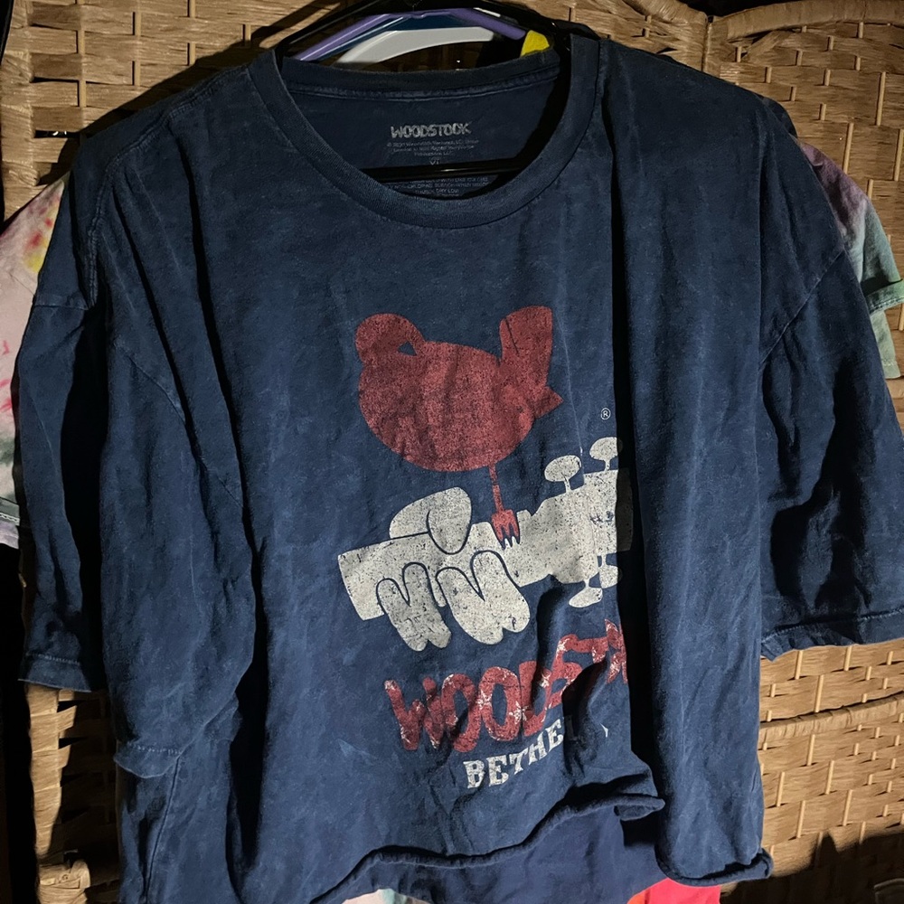 Blue Woodstock Graphic T-Shirt